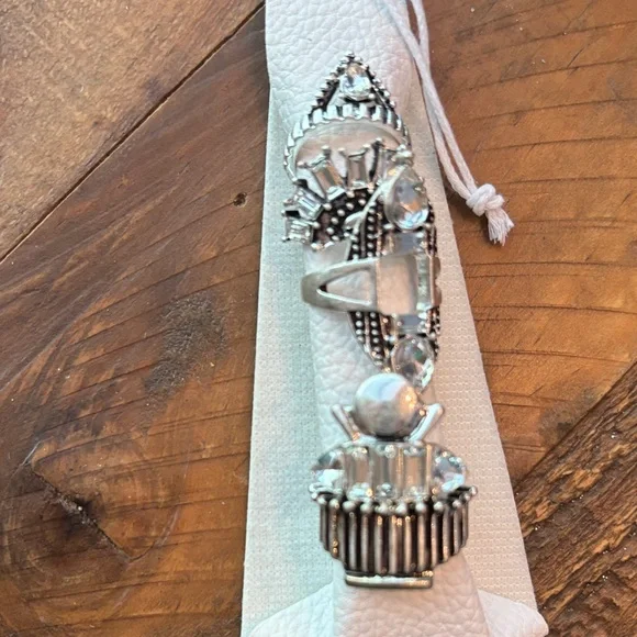 Anthropology Silver and stone Ring Set new - Picture 3 of 3